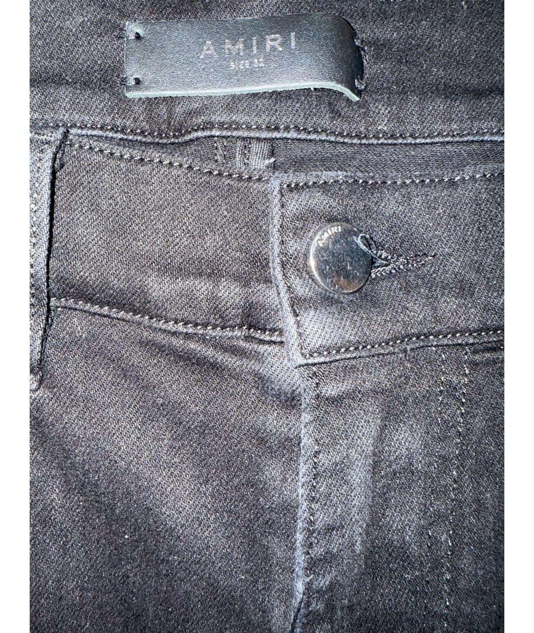 AMIRI Черные хлопковые джинсы скинни, фото 6