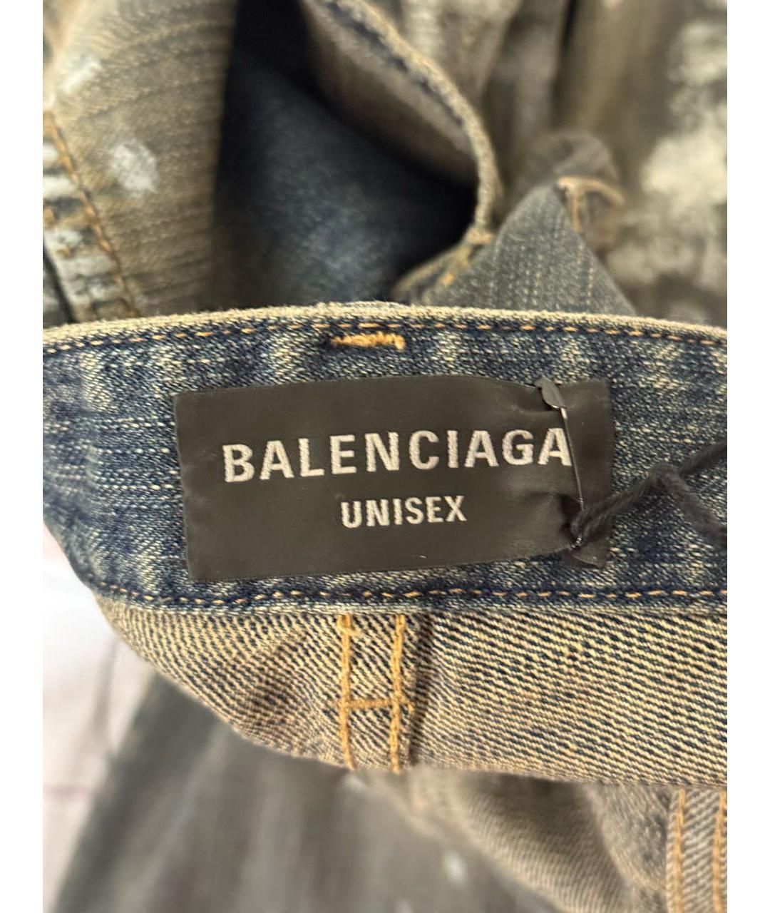 BALENCIAGA Синие хлопковые джинсы, фото 4
