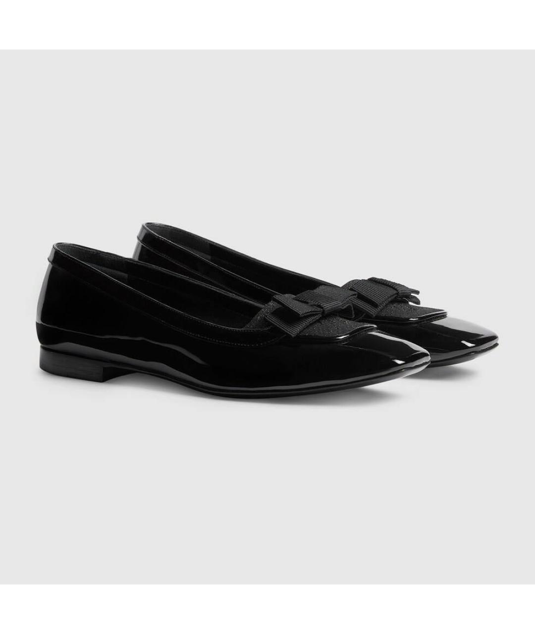 GUCCI Черные лоферы из лакированной кожи, фото 9