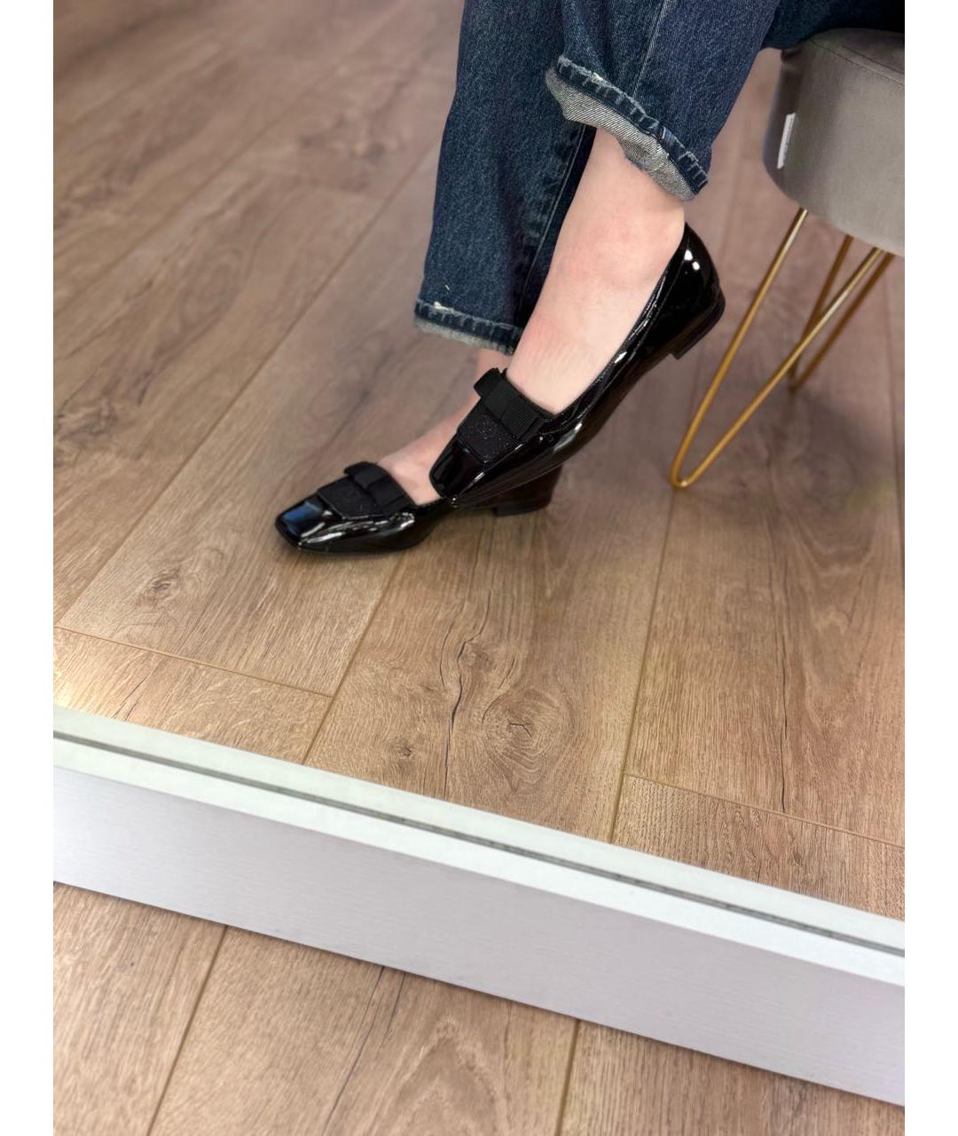 GUCCI Черные лоферы из лакированной кожи, фото 8