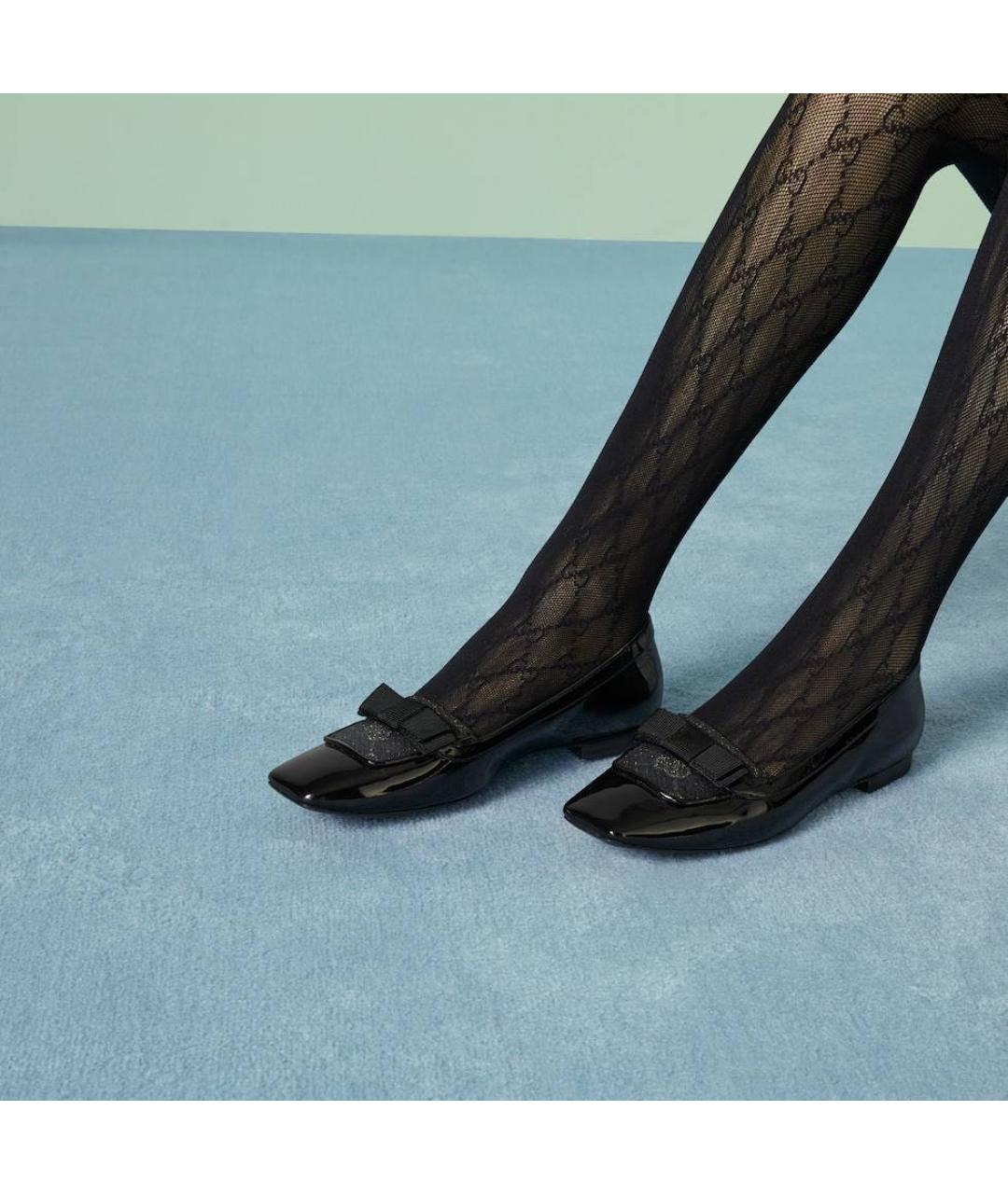 GUCCI Черные лоферы из лакированной кожи, фото 2