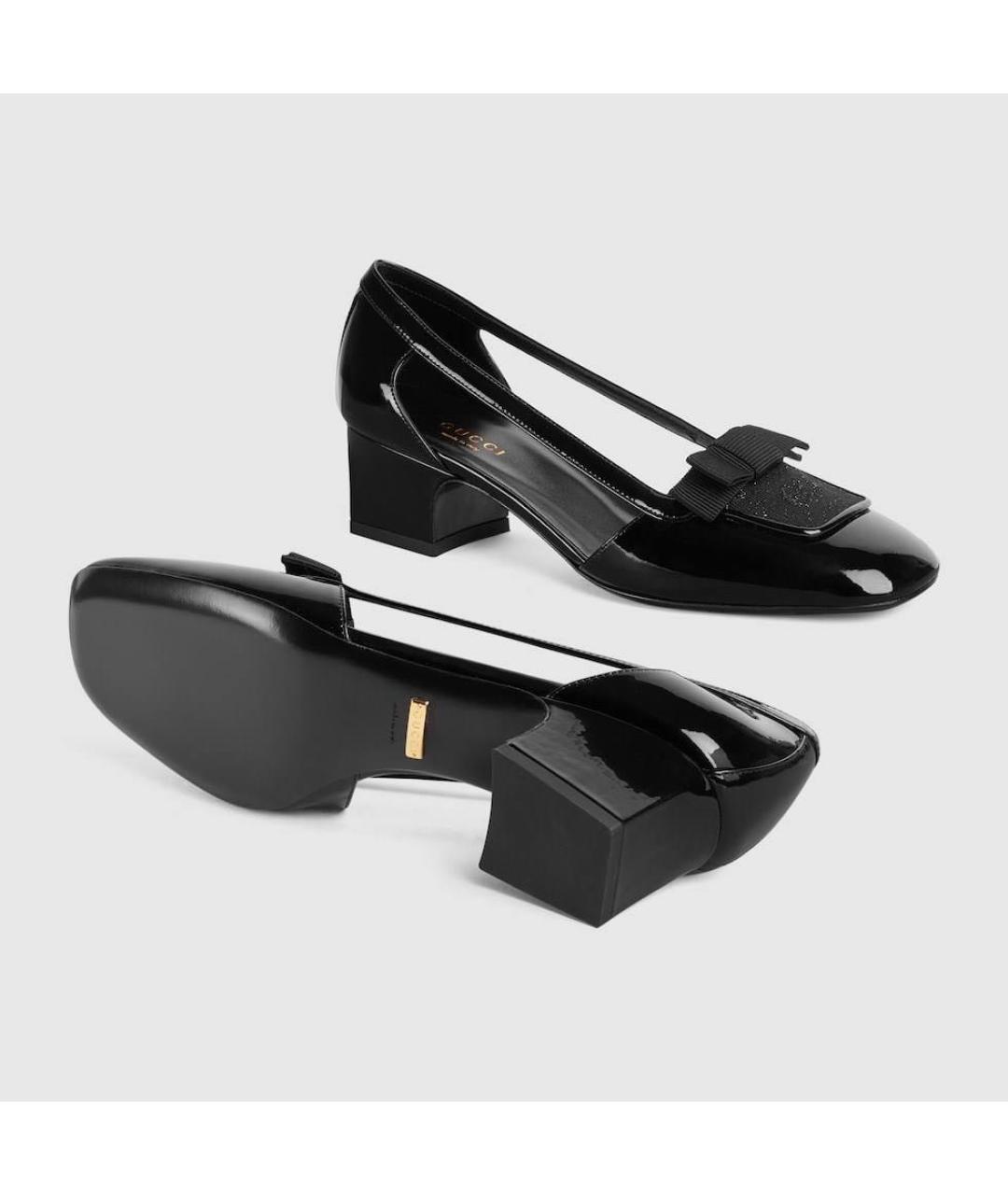 GUCCI Черные кожаные туфли, фото 3