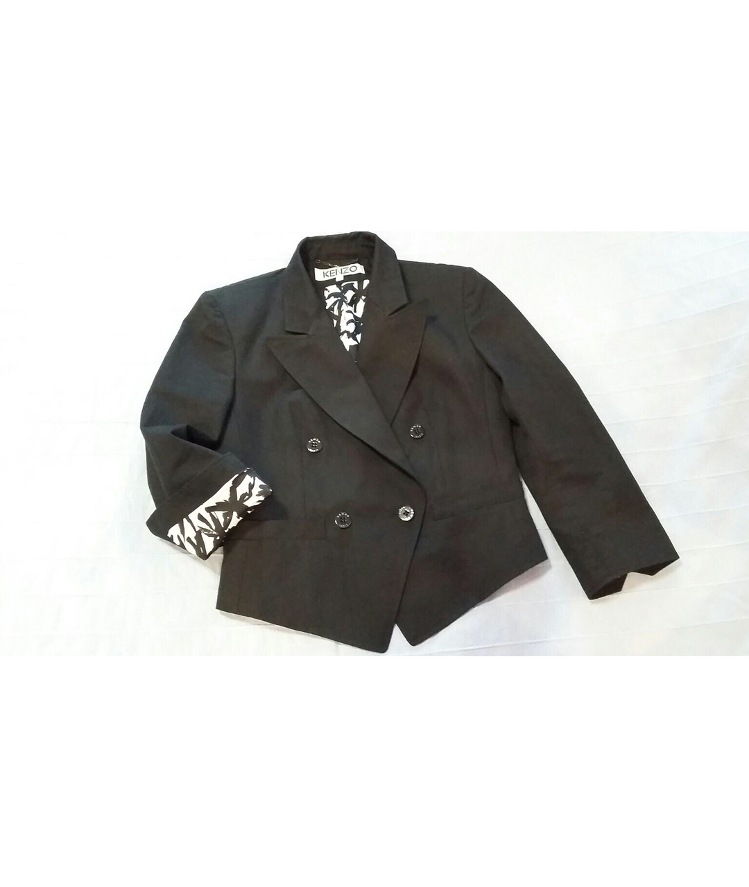 KENZO Черный хлопковый жакет/пиджак, фото 3
