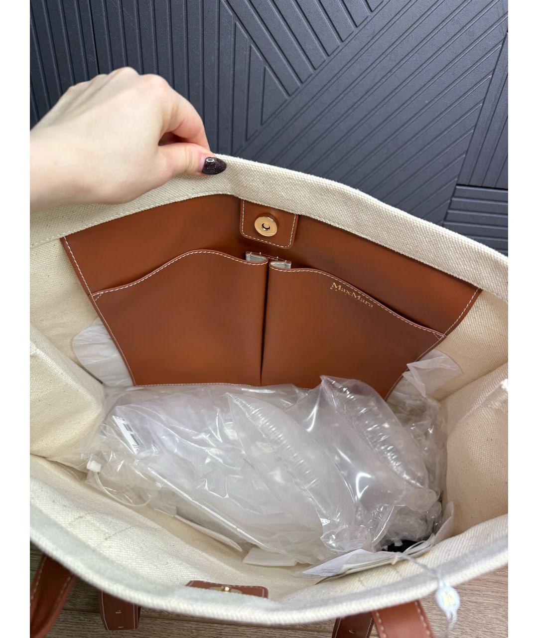 MAX MARA Бежевая сумка тоут, фото 6