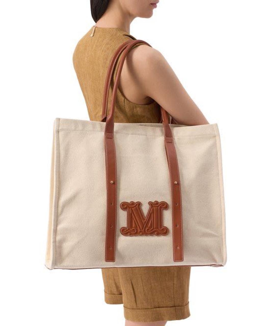MAX MARA Бежевая сумка тоут, фото 3