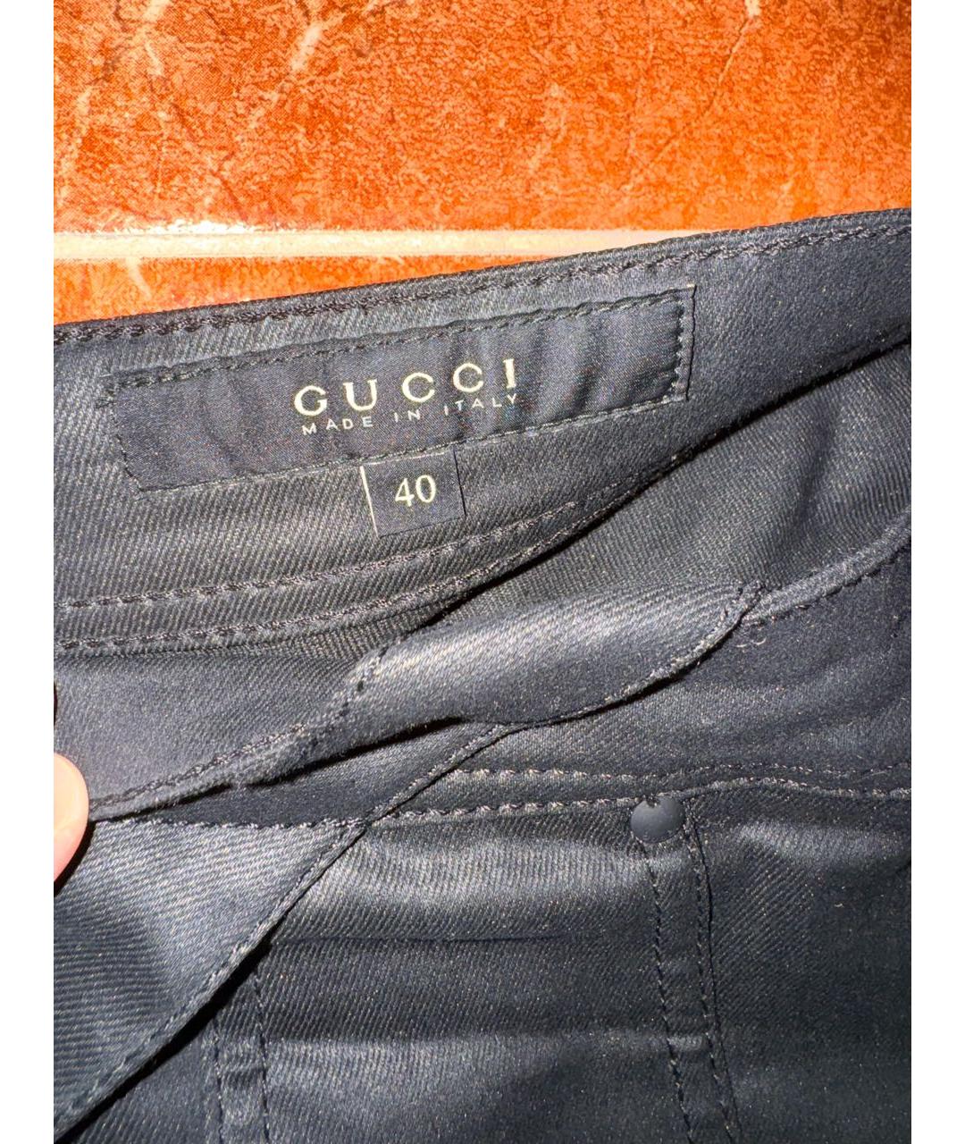 GUCCI Черные брюки узкие, фото 3