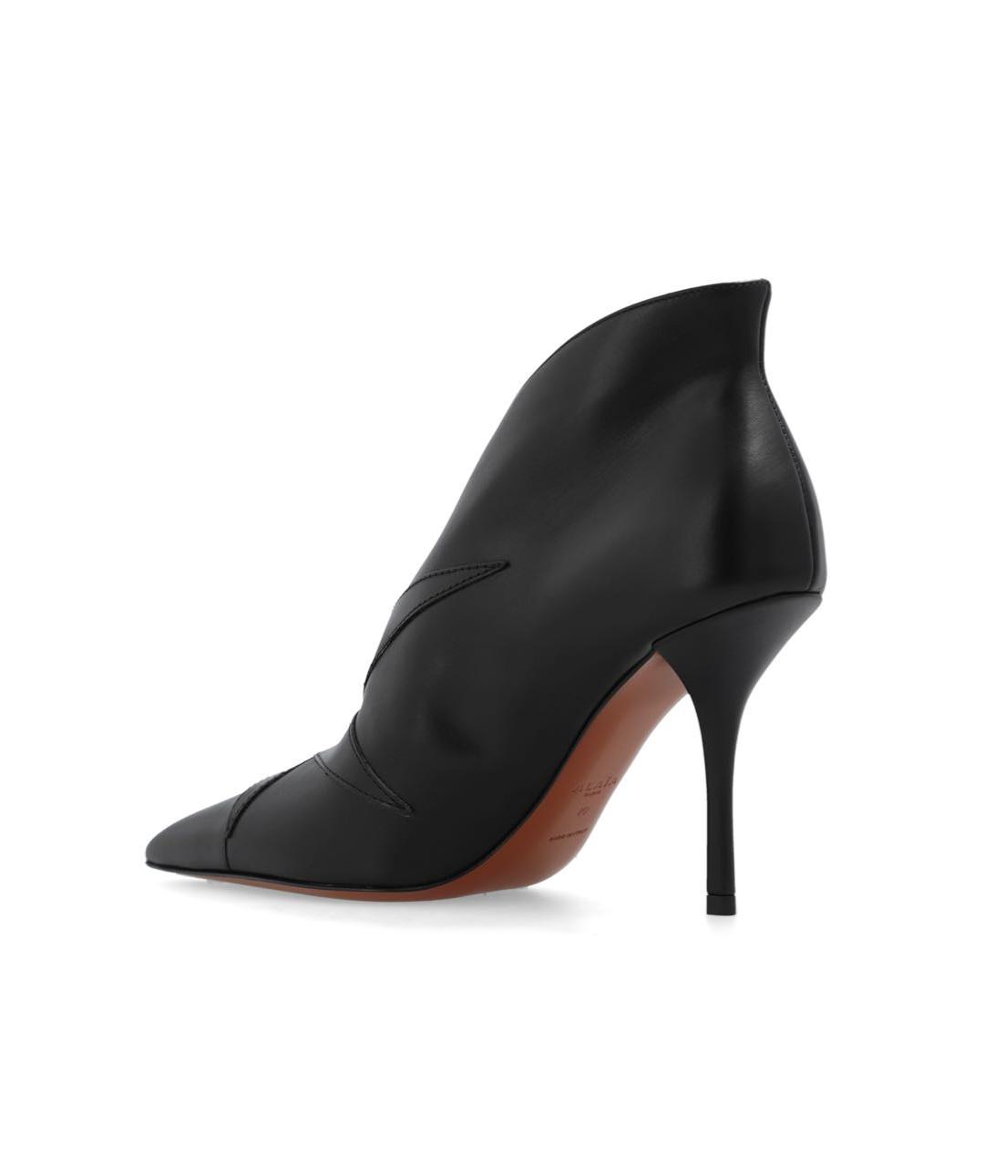 ALAIA Черные кожаные ботильоны, фото 4