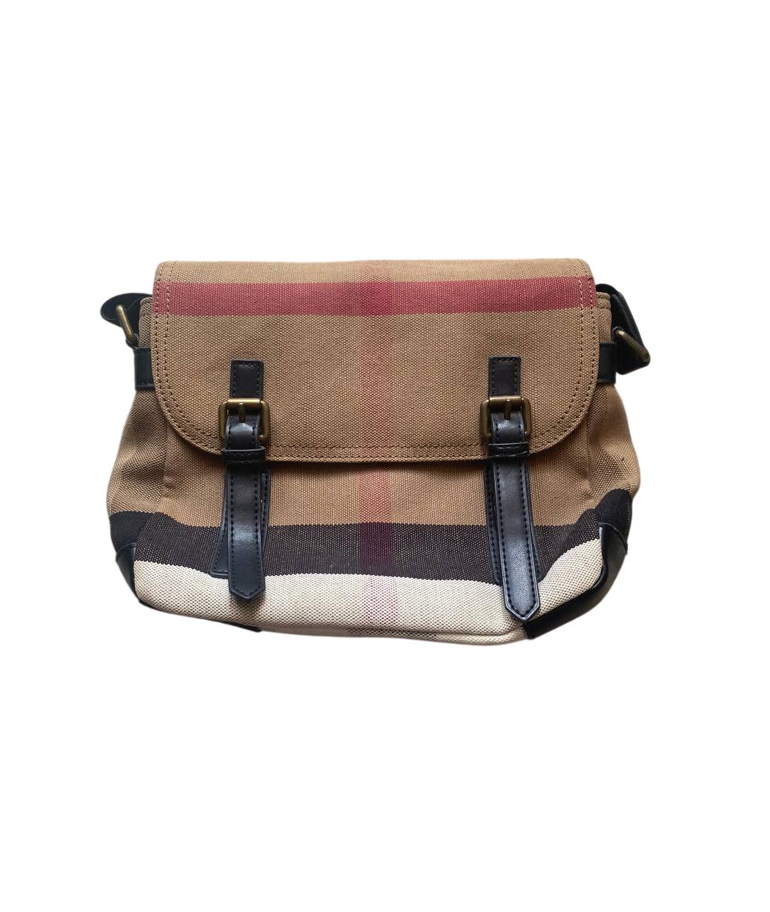 BURBERRY Бежевая тканевая сумка на плечо, фото 6