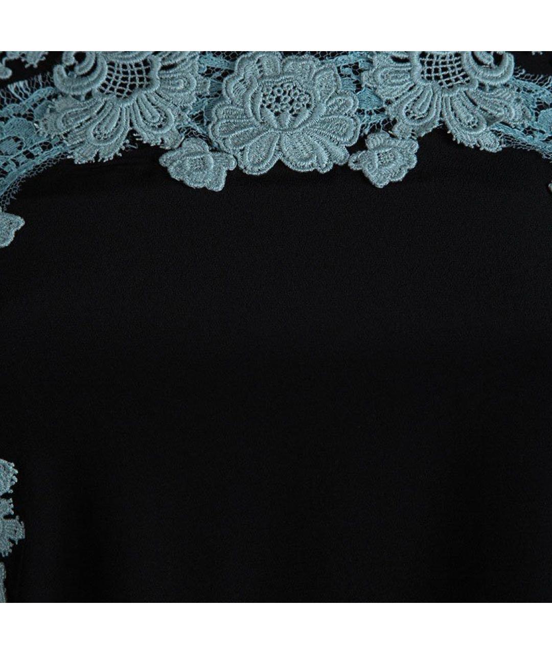DOLCE&GABBANA Черная шелковая блузы, фото 7
