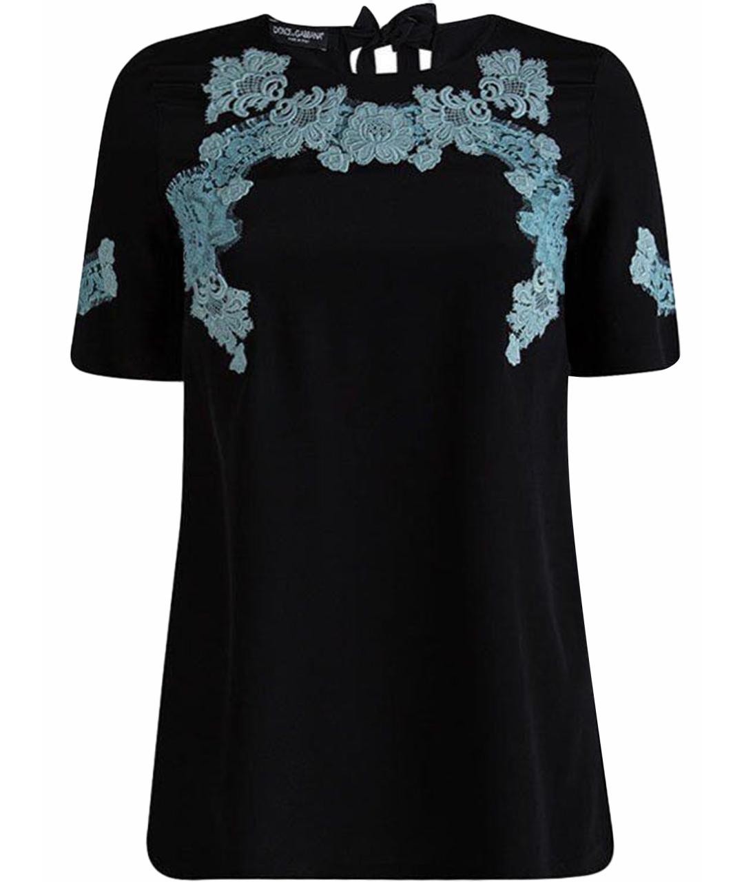 DOLCE&GABBANA Черная шелковая блузы, фото 1