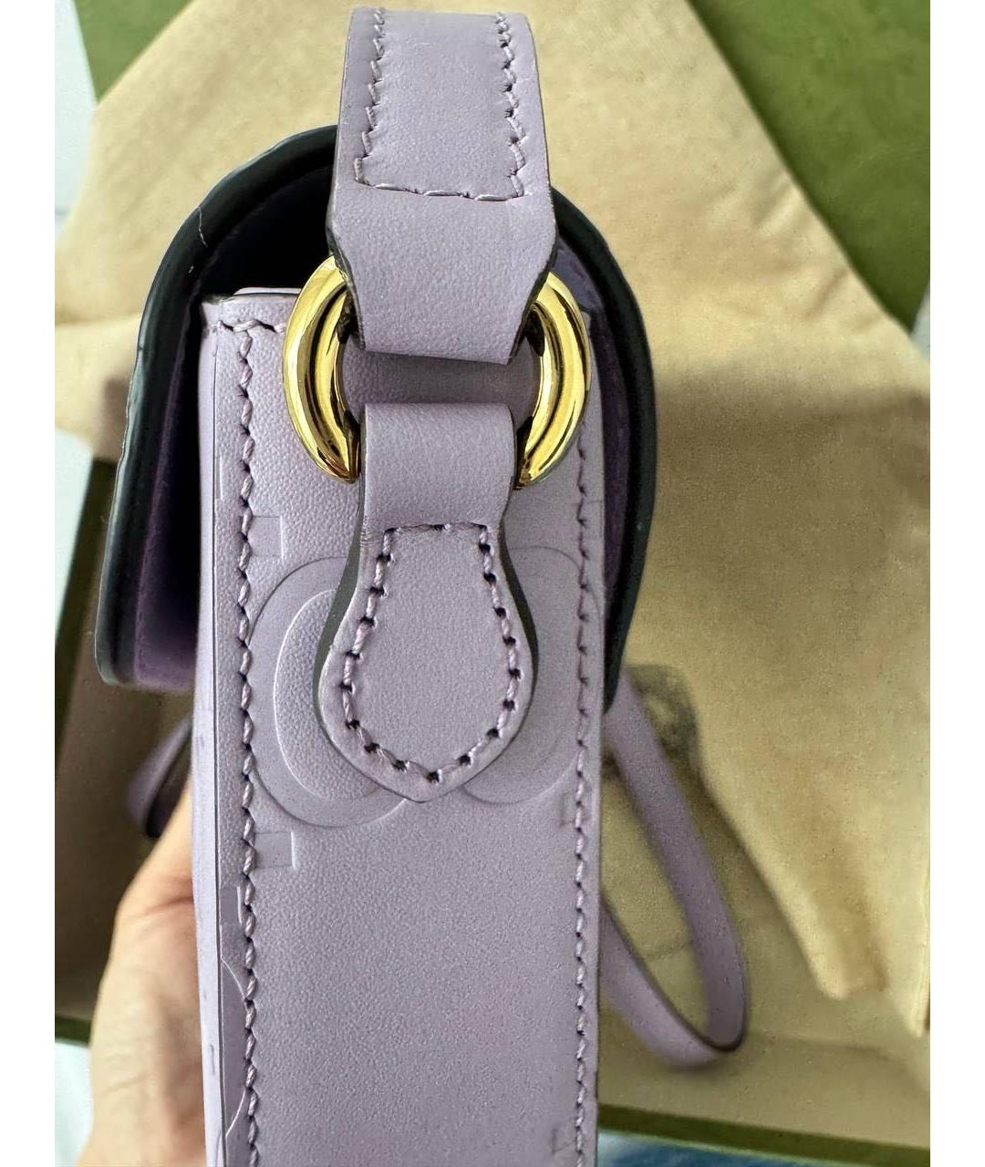 GUCCI Фиолетовая кожаная сумка через плечо, фото 3
