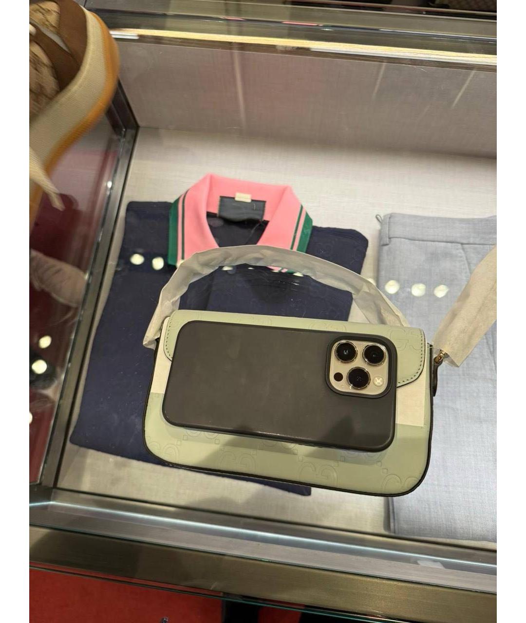 GUCCI Фиолетовая кожаная сумка через плечо, фото 2