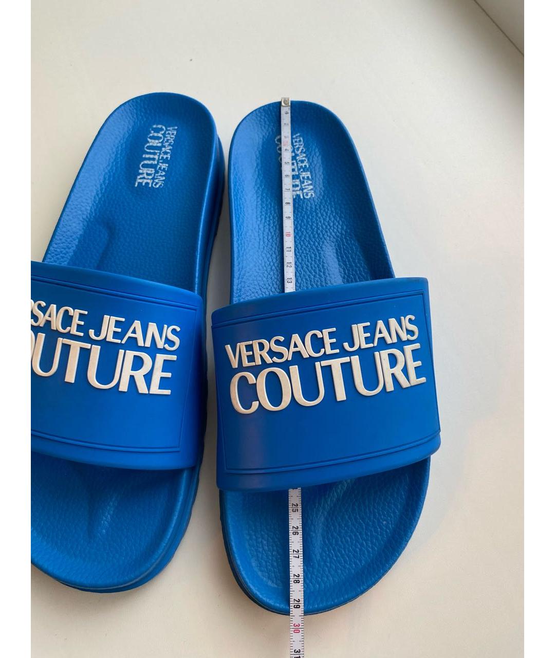 VERSACE JEANS COUTURE Синие шлепанцы, фото 2