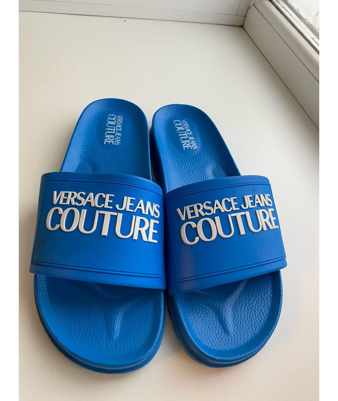 VERSACE JEANS COUTURE Синие шлепанцы, фото 6