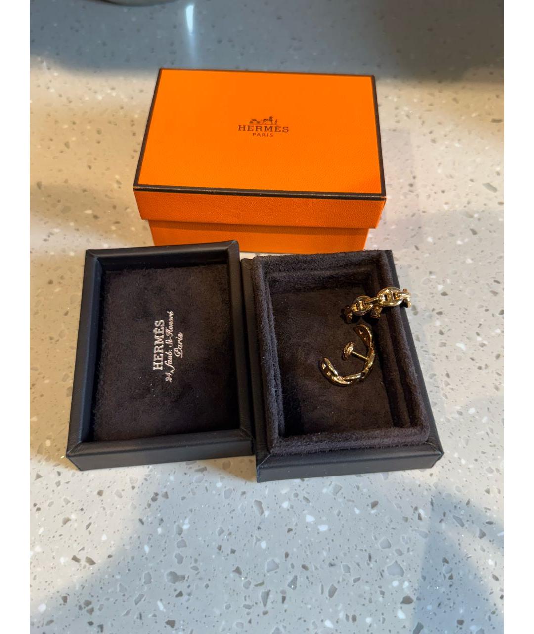 HERMES Золотые серьги из розового золота, фото 3