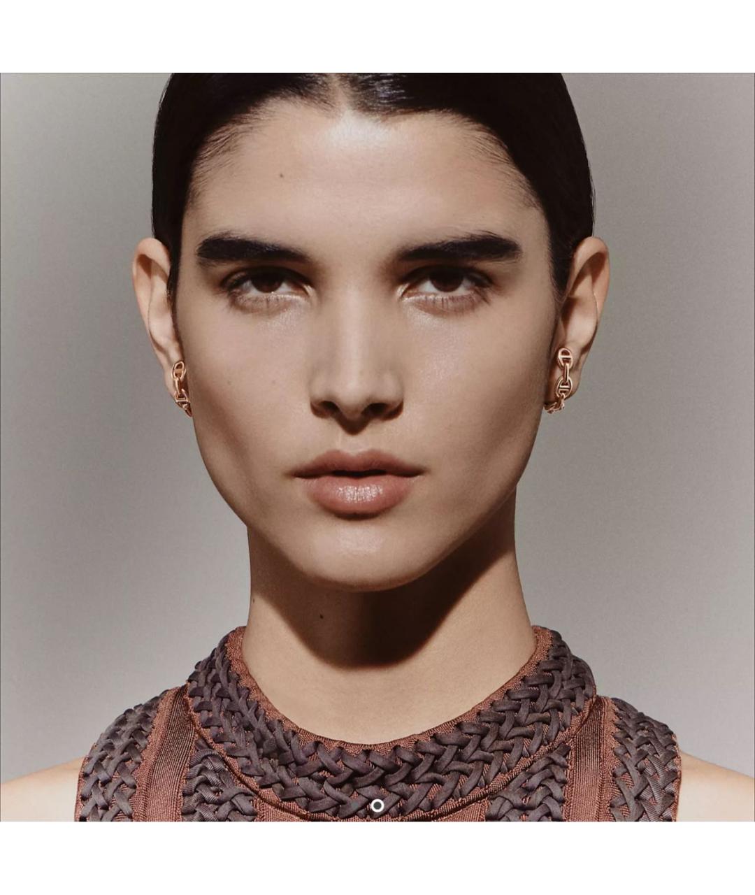 HERMES Золотые серьги из розового золота, фото 2