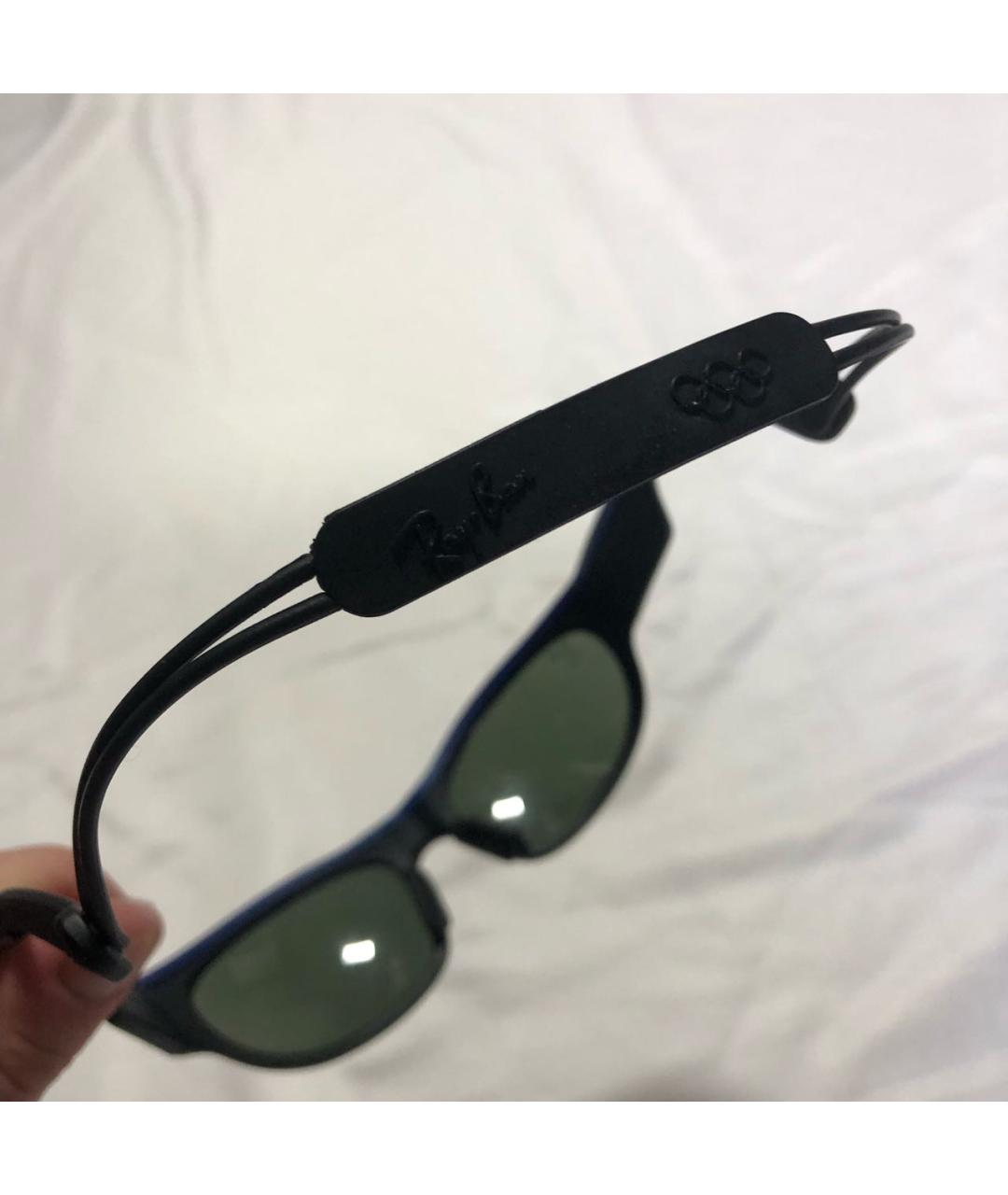 RAY BAN Черные пластиковые солнцезащитные очки, фото 6