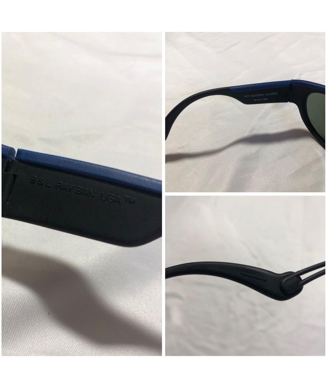 RAY BAN Черные пластиковые солнцезащитные очки, фото 7