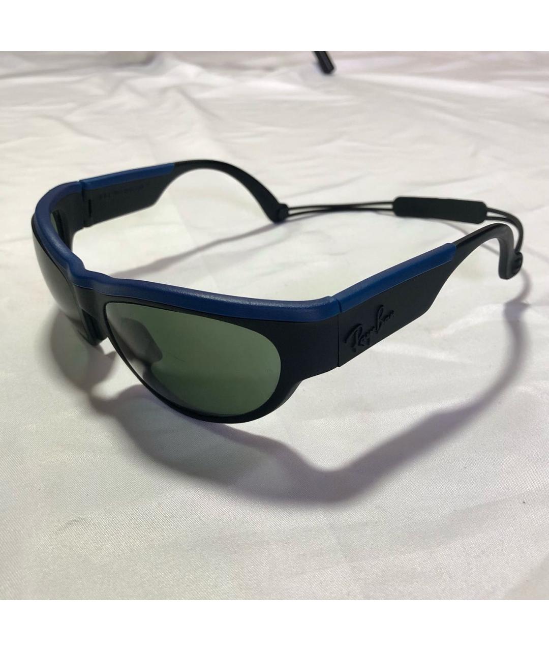 RAY BAN Черные пластиковые солнцезащитные очки, фото 5
