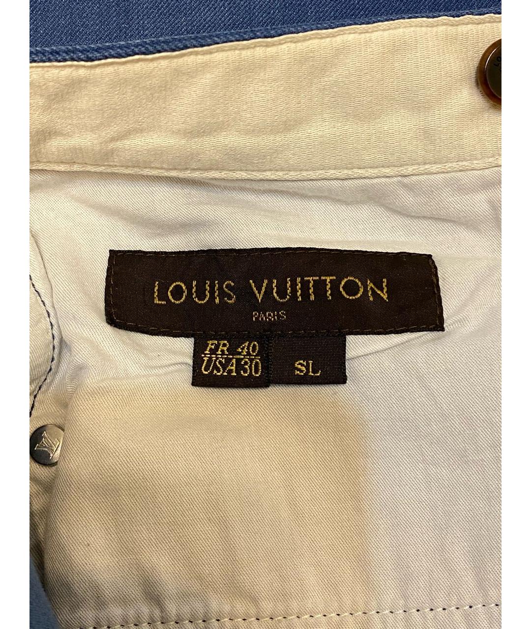 LOUIS VUITTON Синие хлопковые прямые джинсы, фото 7
