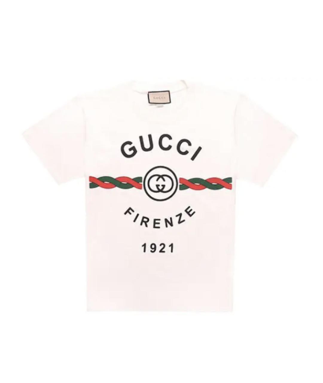 GUCCI Белая хлопковая майка, фото 1
