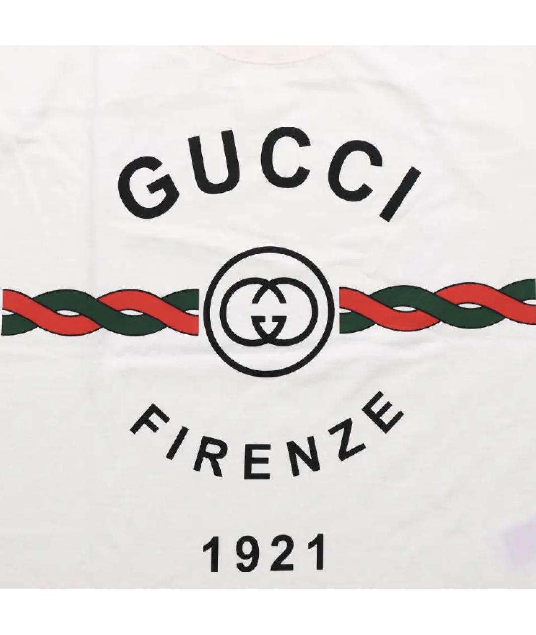 GUCCI Белая хлопковая майка, фото 6