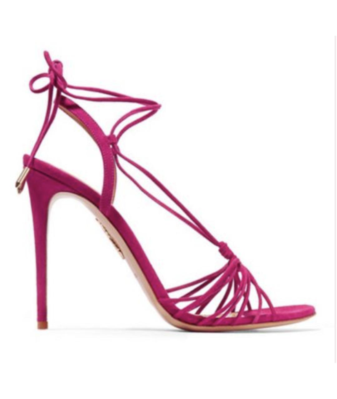 AQUAZZURA Фуксия замшевые босоножки, фото 6