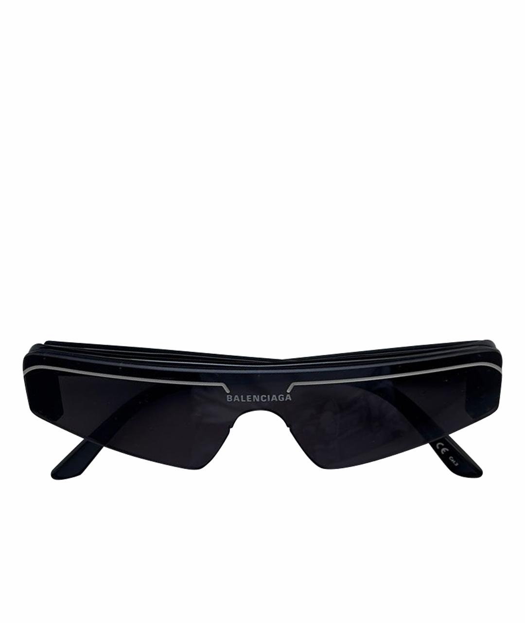 BALENCIAGA Черные пластиковые солнцезащитные очки, фото 1