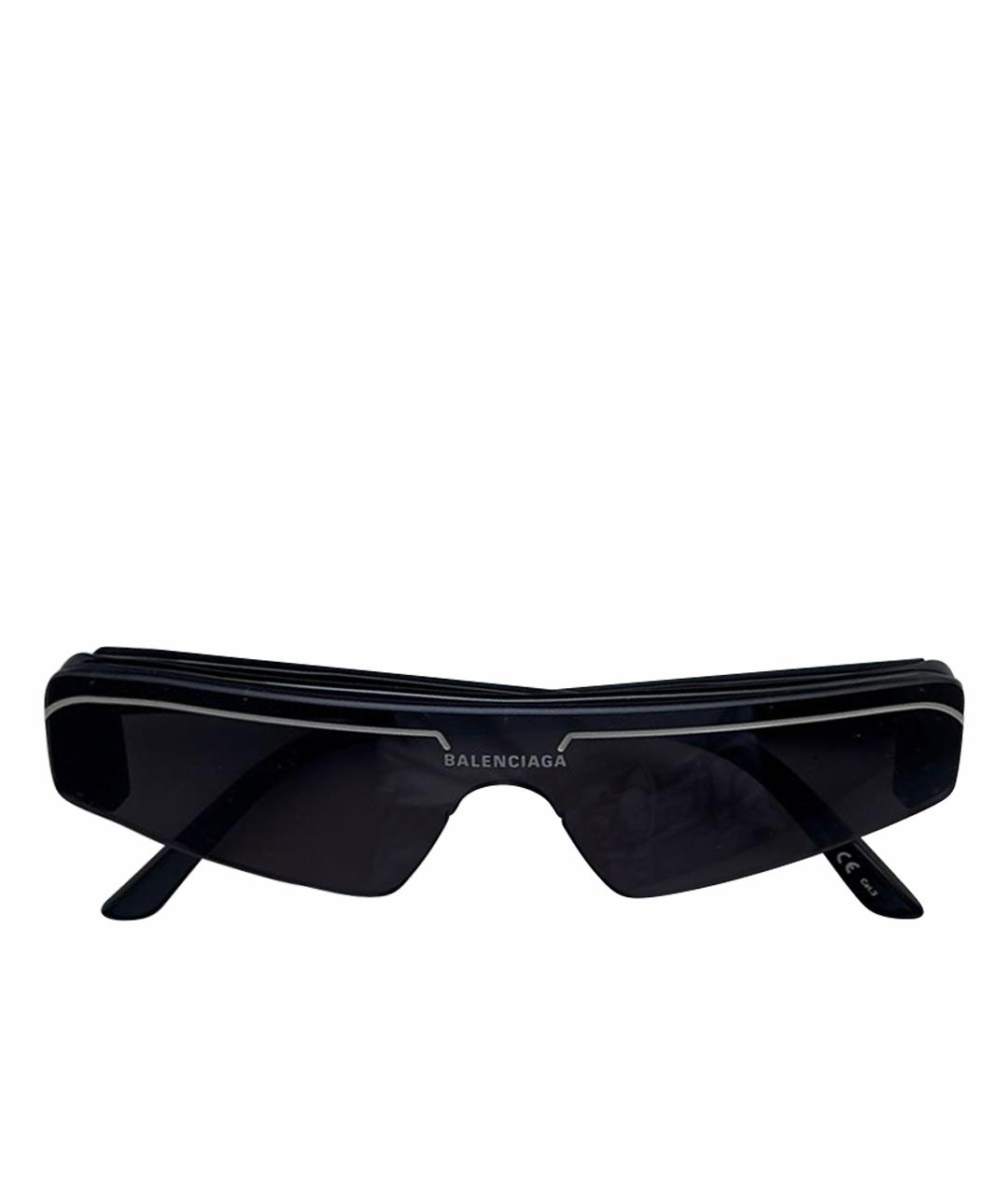 BALENCIAGA Черные пластиковые солнцезащитные очки, фото 4