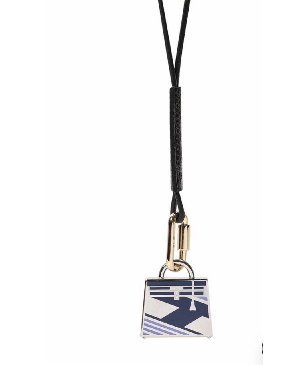 HERMES Синий металлический кулон, фото 4
