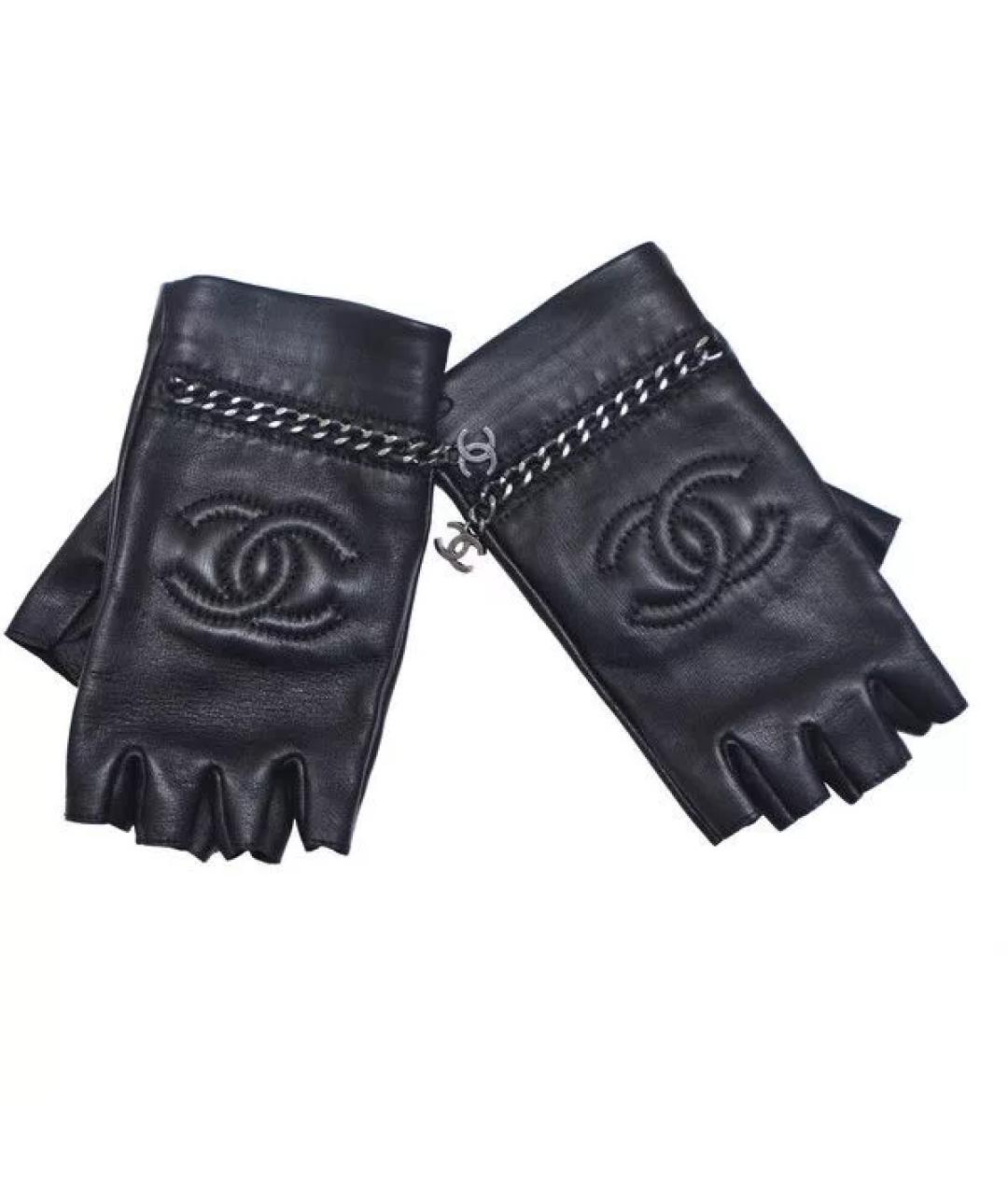 CHANEL Черные кожаные перчатки, фото 5