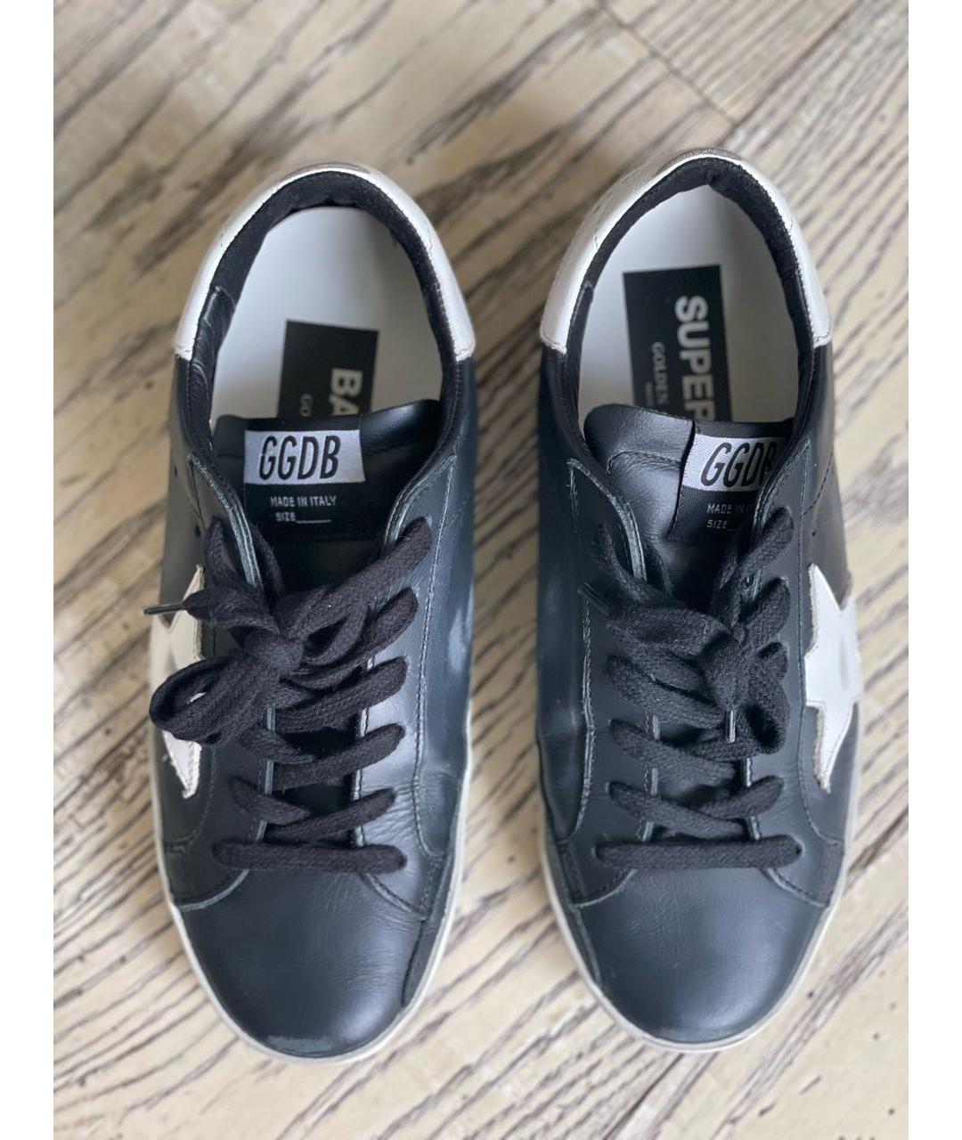 GOLDEN GOOSE DELUXE BRAND Черные кожаные кеды, фото 9