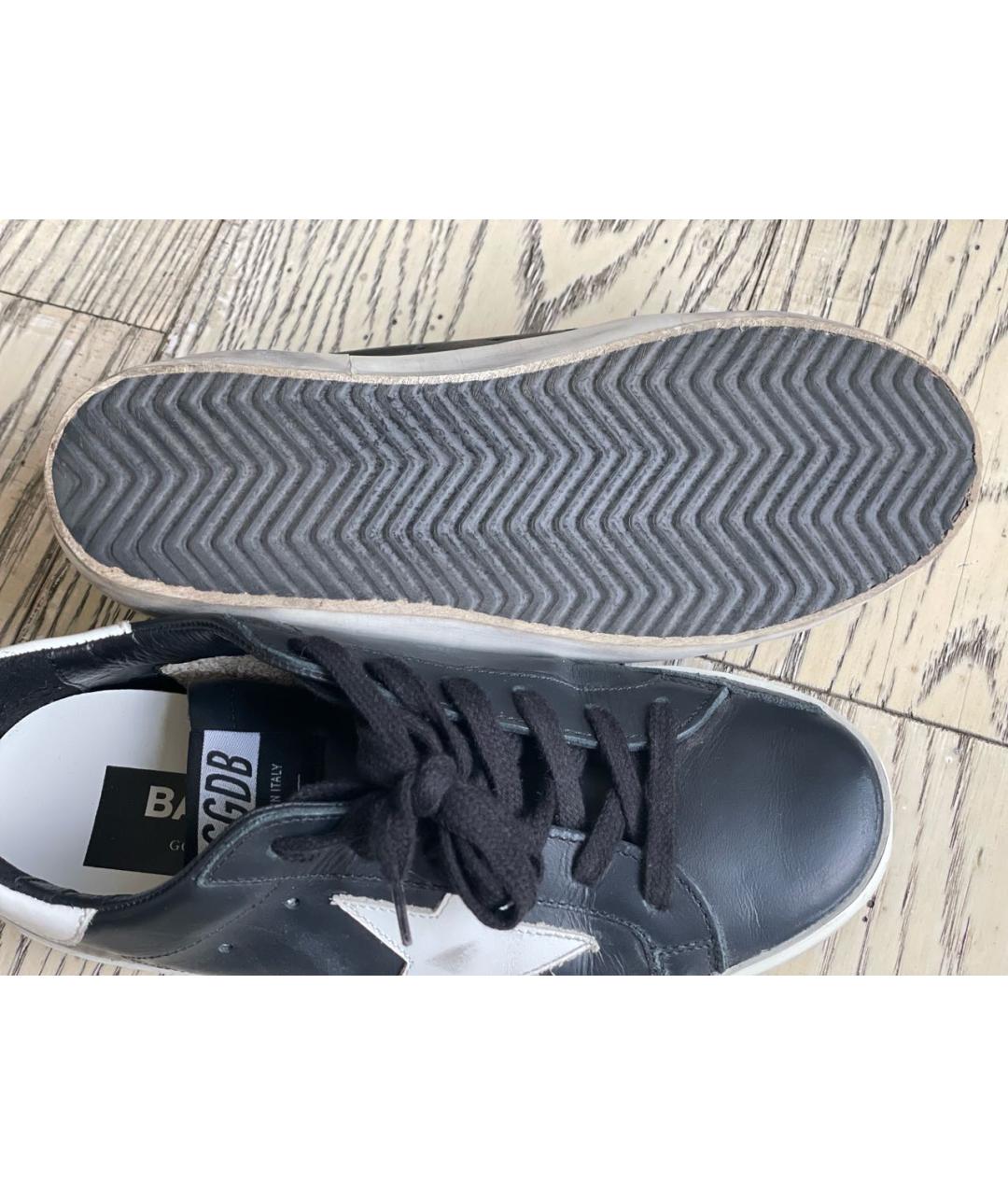 GOLDEN GOOSE DELUXE BRAND Черные кожаные кеды, фото 5