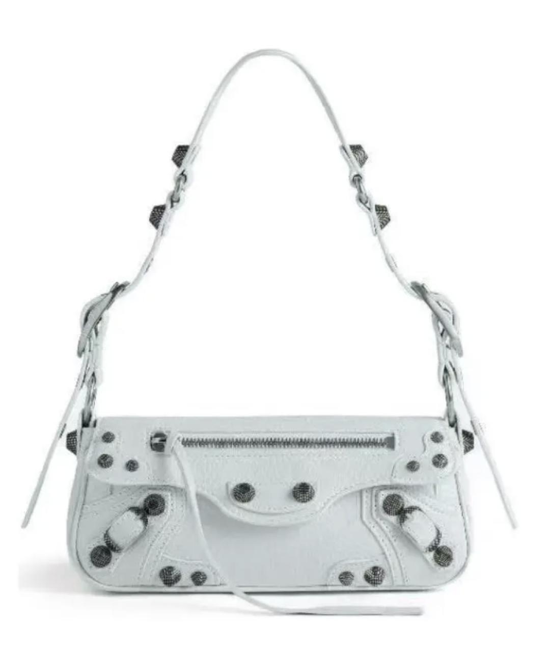 BALENCIAGA Голубая кожаная сумка через плечо, фото 3