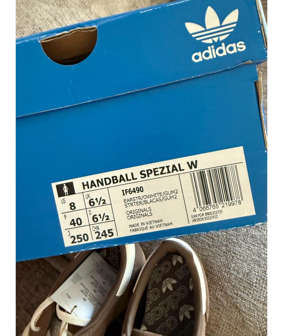 ADIDAS Коричневые замшевые кроссовки, фото 4