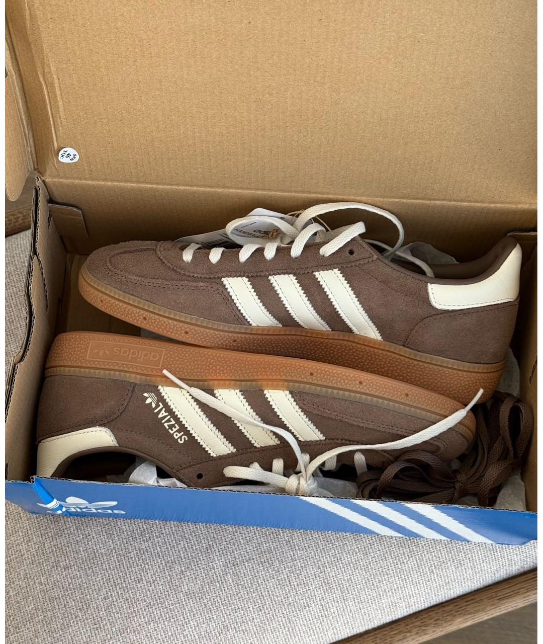 ADIDAS Коричневые замшевые кроссовки, фото 5