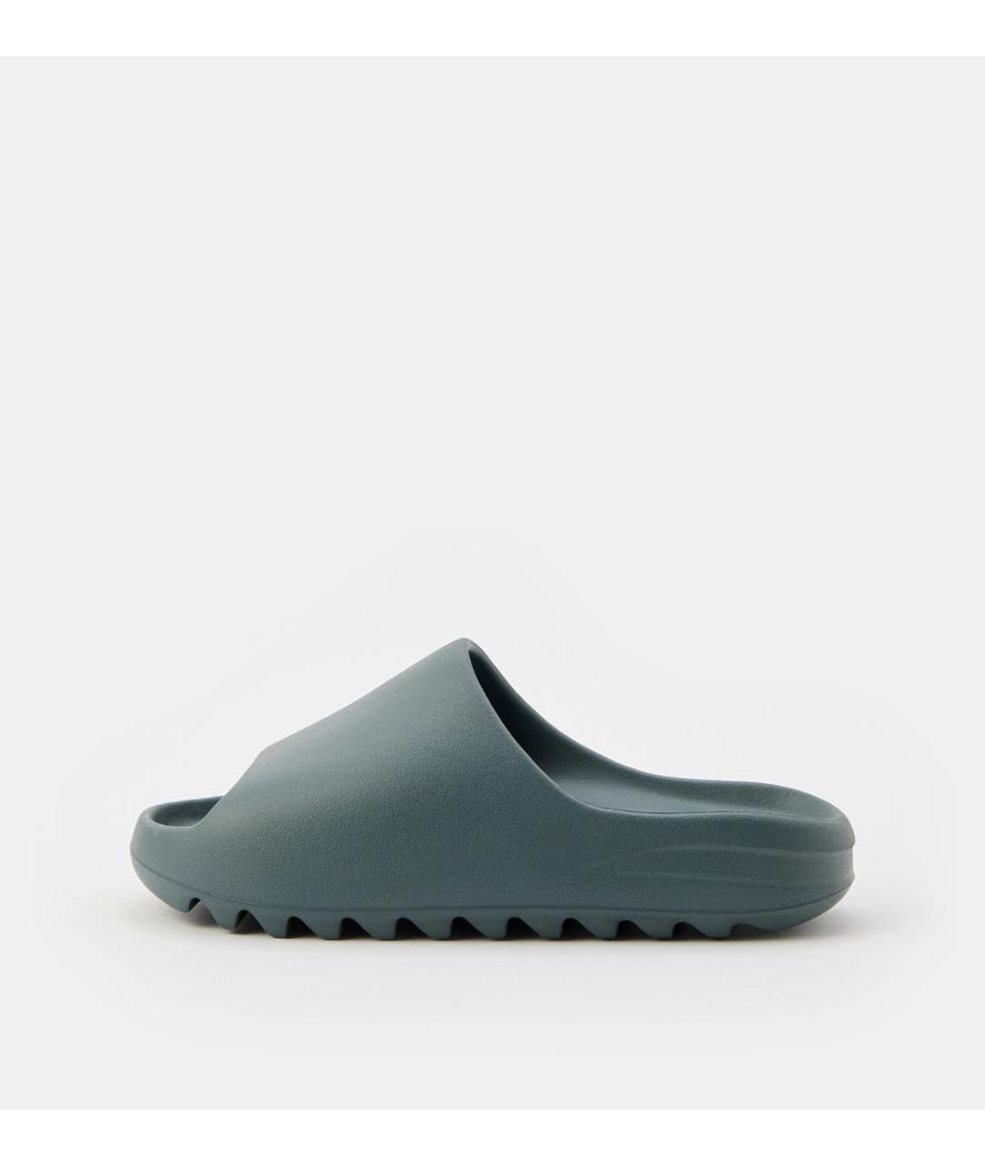 ADIDAS YEEZY Темно-синие резиновые шлепанцы, фото 3