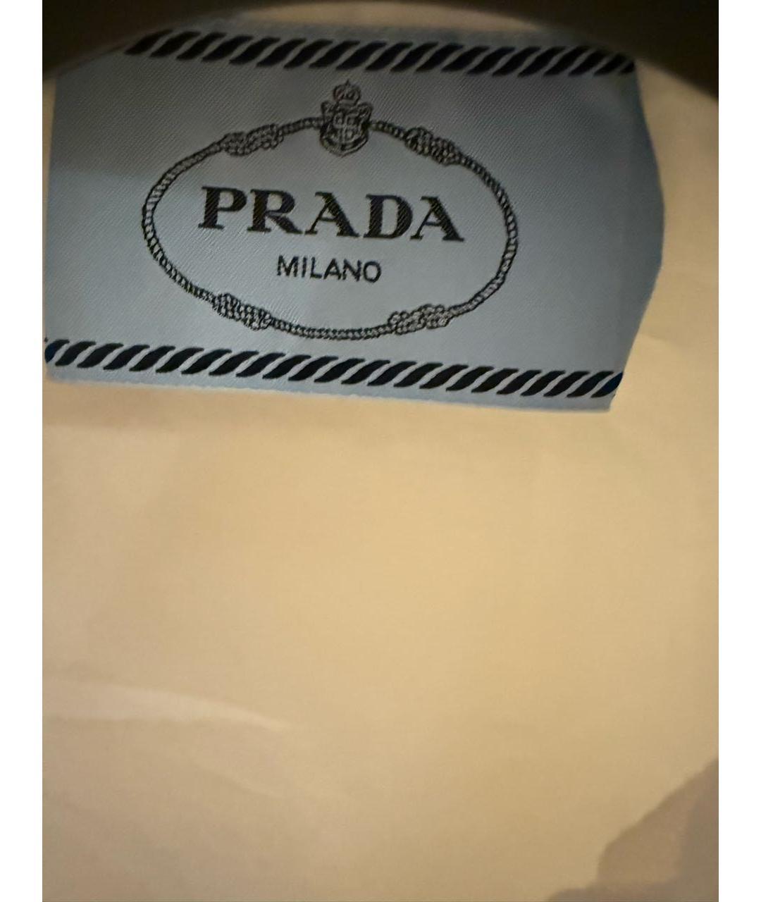 PRADA Белое хлопковое повседневное платье, фото 2