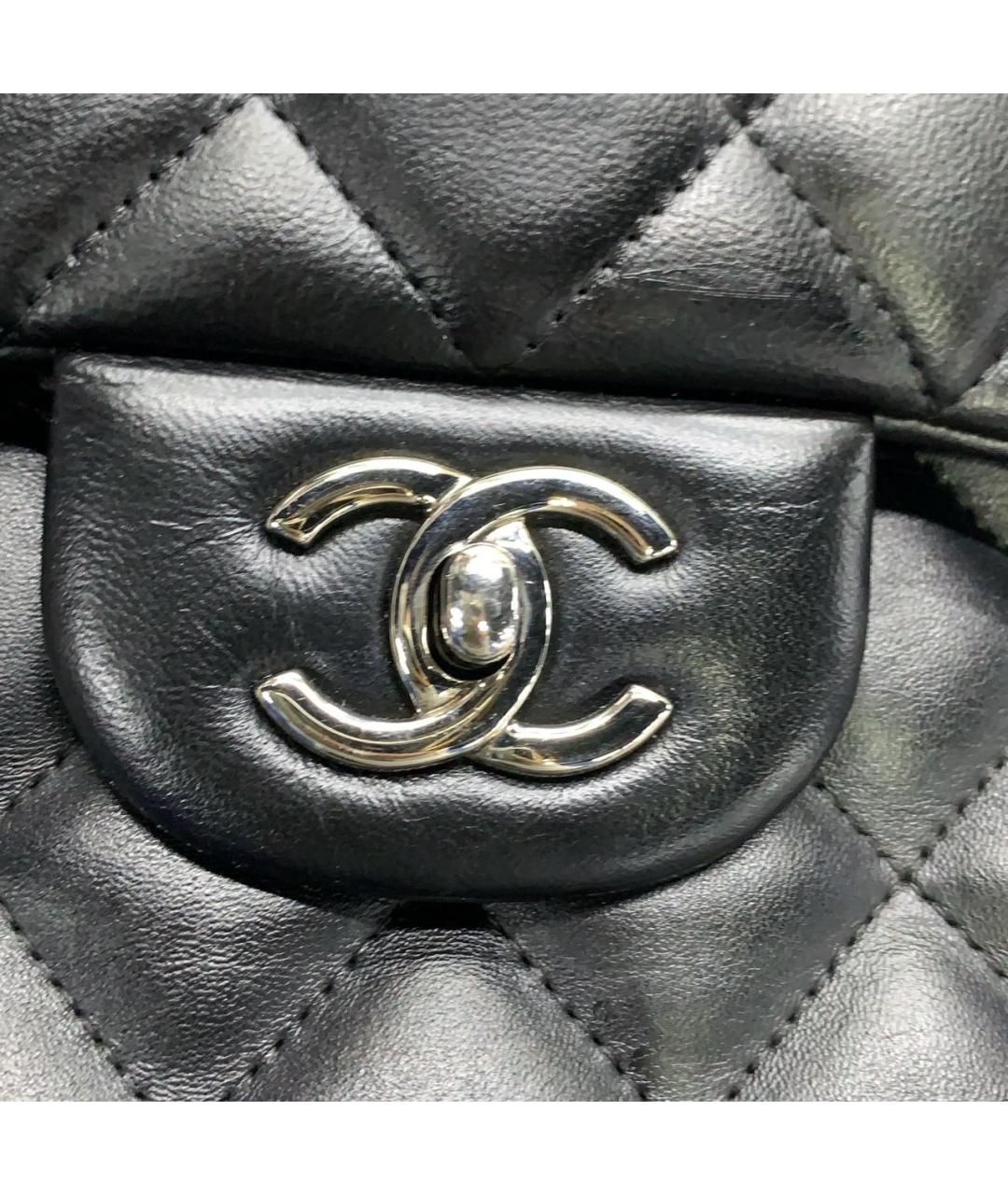 CHANEL Черная кожаная сумка через плечо, фото 7