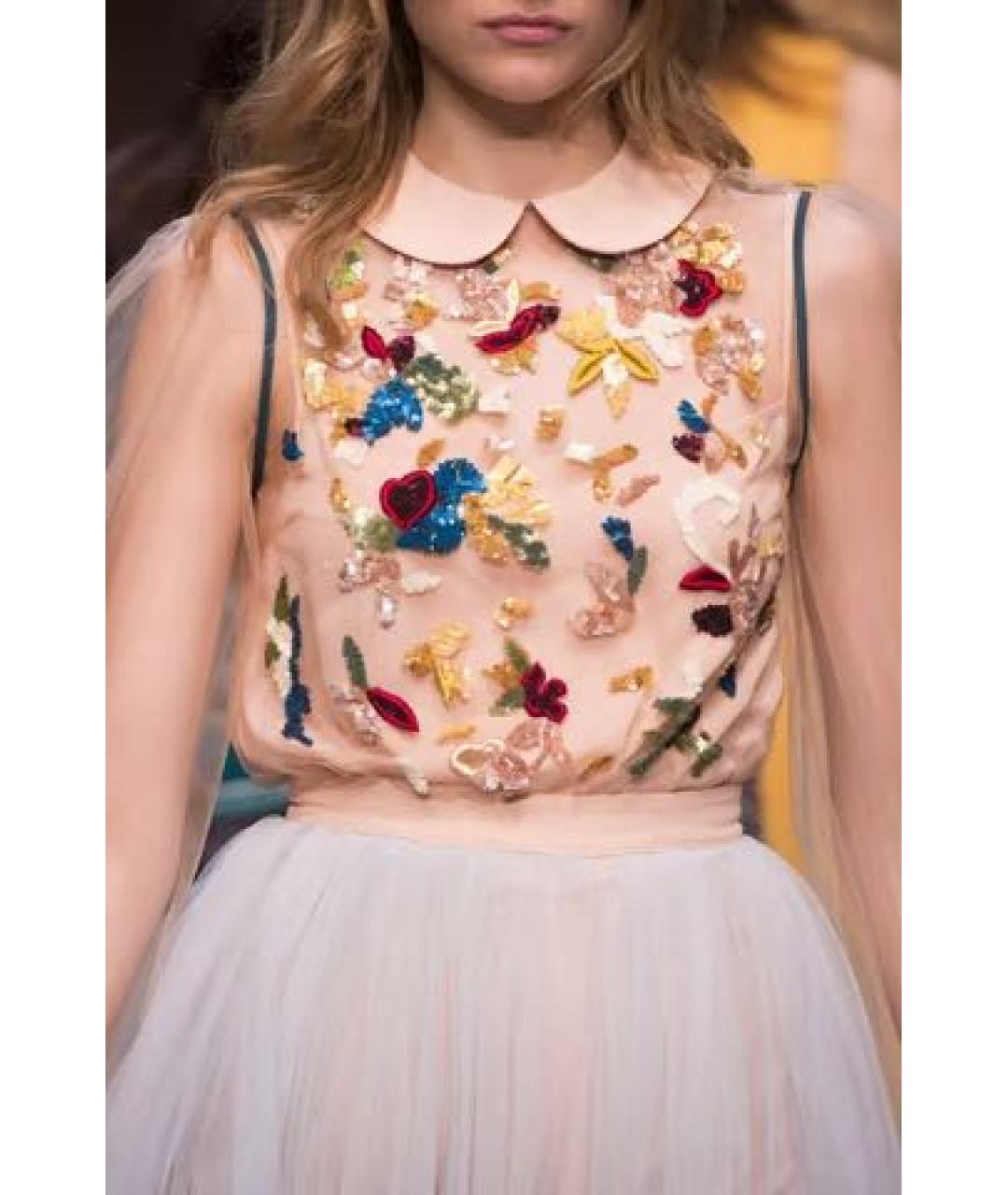 ELISABETTA FRANCHI Мульти полиэстеровое вечернее платье, фото 3