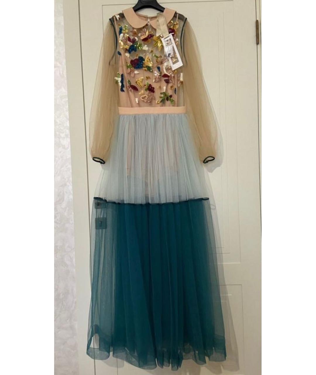 ELISABETTA FRANCHI Мульти полиэстеровое вечернее платье, фото 5