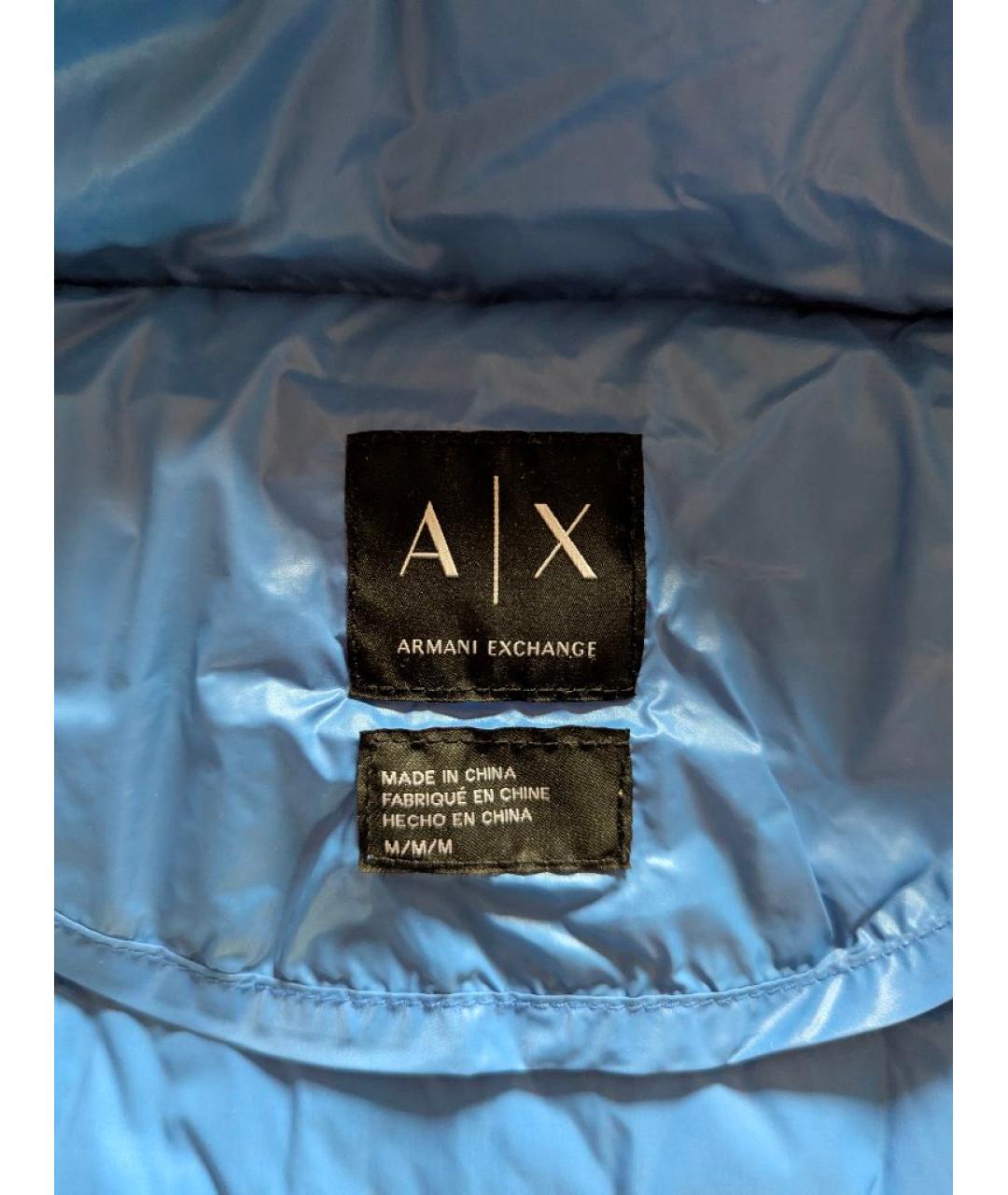ARMANI EXCHANGE Голубая полиамидовая куртка, фото 4