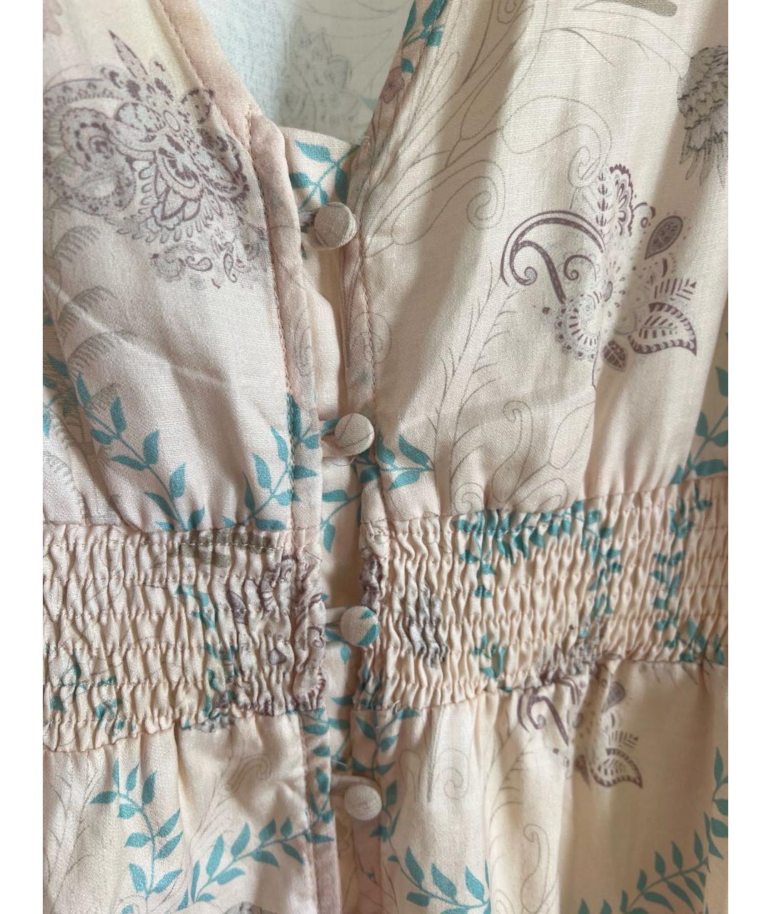 CHRISTIAN DIOR Бежевое хлопковое повседневное платье, фото 6