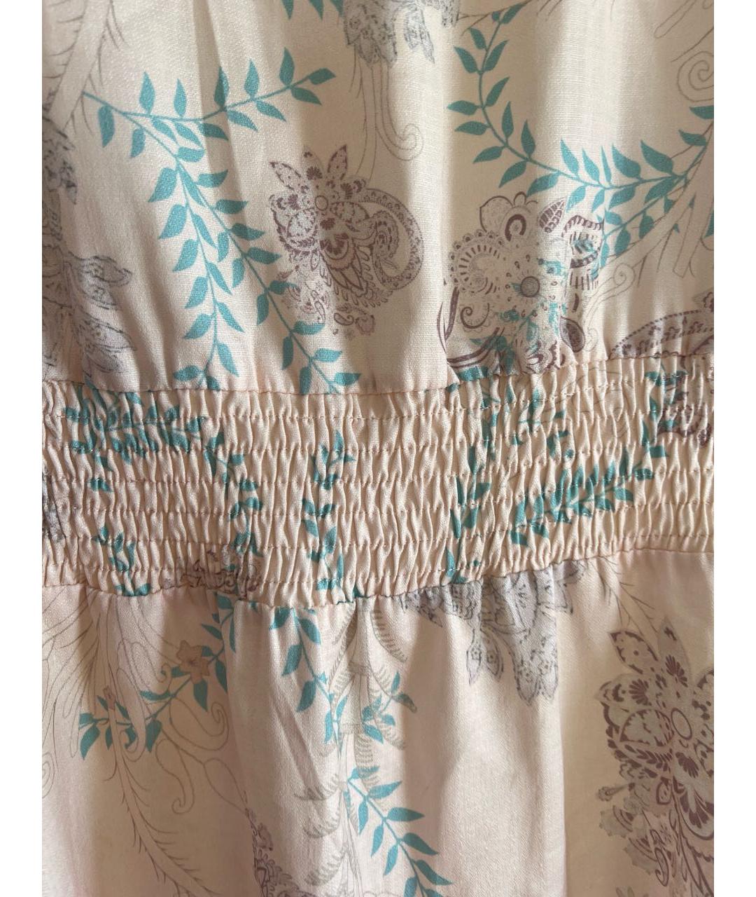 CHRISTIAN DIOR Бежевое хлопковое повседневное платье, фото 8