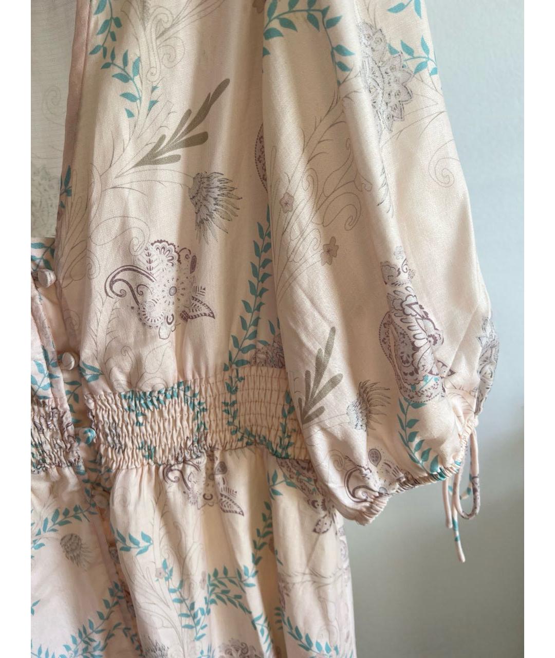 CHRISTIAN DIOR Бежевое хлопковое повседневное платье, фото 7