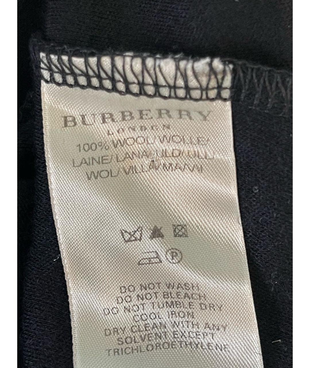 BURBERRY Черный шерстяной джемпер / свитер, фото 4