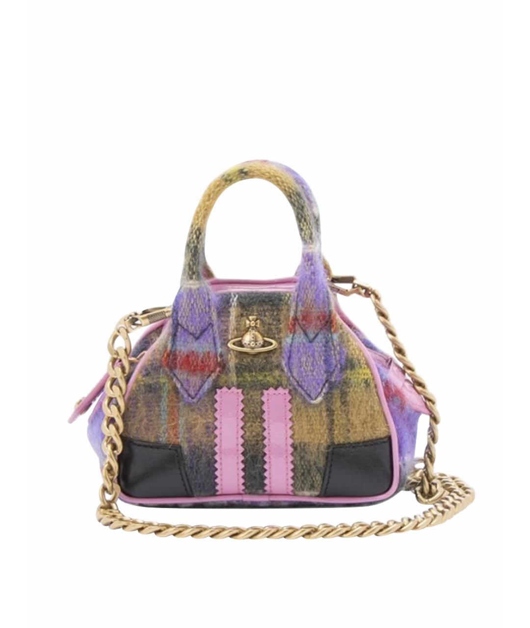 VIVIENNE WESTWOOD Мульти шерстяная сумка с короткими ручками, фото 1
