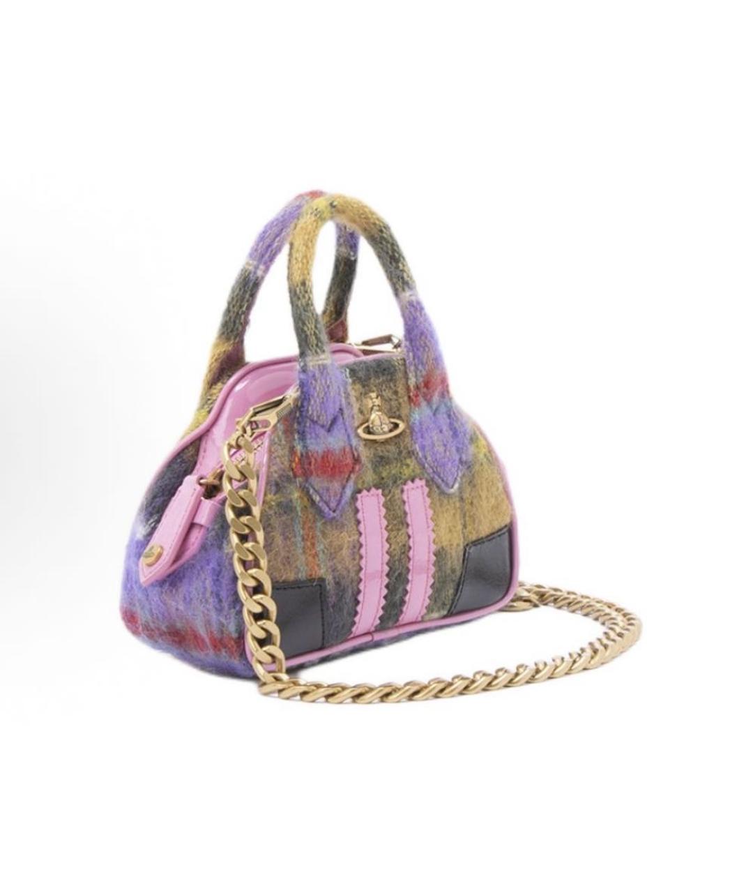 VIVIENNE WESTWOOD Мульти шерстяная сумка с короткими ручками, фото 2