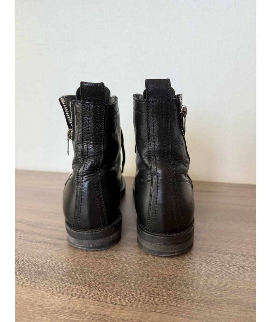 SAINT LAURENT Черные кожаные ботинки, фото 5