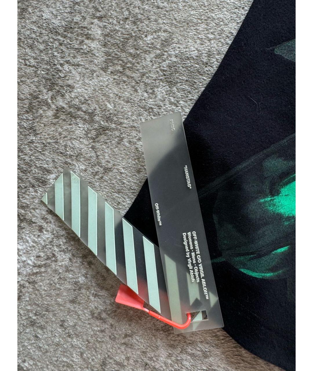 OFF-WHITE Черная хлопковая футболка, фото 5